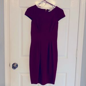 Maroon form fitted dress great for cocktail attire or business attire